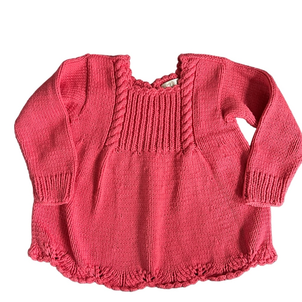 Like new size 8 girls hand knit sweater